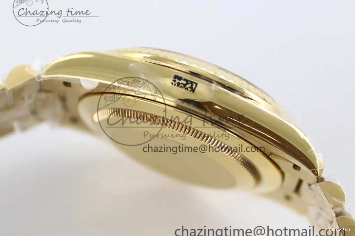 Bracelet YG 40mm Steel 904L 1:1 on YG TWF Dial Edition A2836 Best Crystal Date YG Day 0311